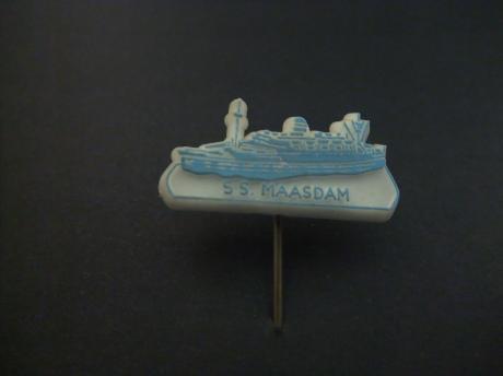Passagiersschip s.s. Maasdam Holland Amerika Lijn  ( cruiseschip) blauw